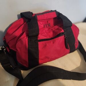L.L. Bean Red and Black Duffel Bag